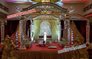 Ganesha-Mandap de fibra para decoración de boda, pilares de Ganesha, columnas de fibra, decoración - Product Image 5