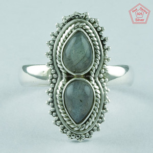 Hermosa labradorita anillo de piedras preciosas para las mujeres, anillo de Plata de Ley 925 precio por gramo, joyería hecha a mano, anillo de plata de proveedor - Product Image 3
