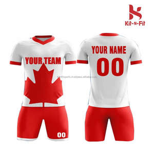 Ensembles d'uniformes de sublimation à bas quantité minimale de commande à prix réduit vente en gros bon marché service OEM uniforme de football de football unisexe pour équipe - Product Image 1