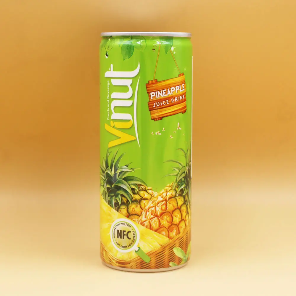 250Ml Vinut Blik Ananas Sap Natuurlijke Vruchtensap Merken Minder Calorieën Groothandel Prijs