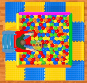 1.4X1.4X0.6H สระว่ายน้ำลูกสี่เหลี่ยม Mt - Product Image 2