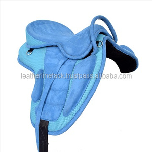 Silla de Montar Western Sintética Freemax sin Arbol, Mango Suave y Flexible, Color Turquesa Inglés, Tamaño 10-18 Pulgadas, Logotipo Personalizado - Product Image 2