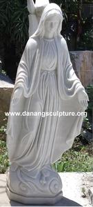 Fábrica vietnamita personalizada interior/exterior diseño tradicional mármol blanco Virgen María estatua sólida piedra Natural tallada para la venta - Product Image 3