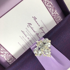 Boîte d'invitation de mariage de luxe haut de gamme noire ornée de la Thaïlande - Product Image 4