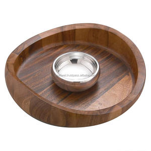 ชิ้นไม้และถาดเสิร์ฟแบบจุ่มพร้อมชามจุ่ม - Product Image 1