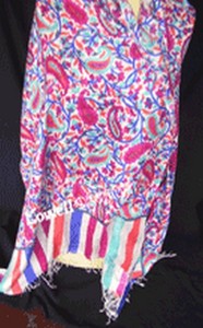 Casual Paisley Design Satin Pashmina <b>Scarves</b> Made of <b>Silk</b> Viscose for Spring Season - Product Image 5