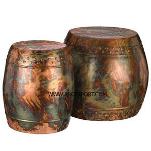 Abat-jour en laiton antique Design classique tabourets latéraux décoration moderne Standard fantaisie en gros meilleure qualité tabouret décoratif - Product Image 1