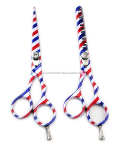 ชุดกรรไกรตัดผมขนาด6นิ้ว,กรรไกรตัดผมทำจากสเตนเลสสตีลสำหรับมืออาชีพแบบพิมพ์ลายเสาสำหรับช่างตัดผม - Product Image 1