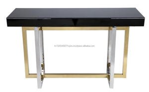 Mesa de consola superior negra de resina - Product Image 2