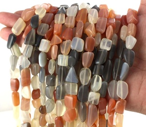 Naturel Multi Moonstone Lisse Nuggets Perles Coloré Pierres Précieuses Faire Belle Bijoux Faits Main En Gros - Product Image 4
