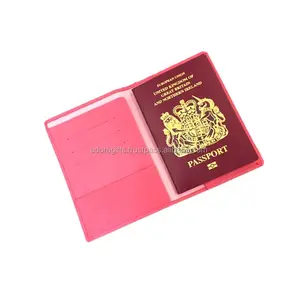 Dompet Buku Paspor Kecil/Tempat Paspor Kulit Asli/Sampul Kulit Lunak Paspor dengan Tempat Kartu