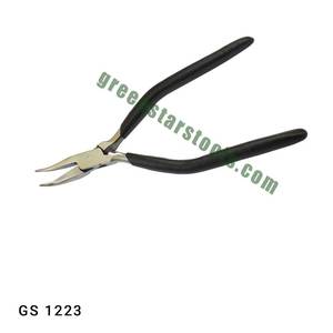 GREEN STRAS SA PVT LTD GS 1223 Alicates de punta doblada Herramientas de joyería extra largas para joyeros India - Product Image 1