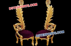 Sillas de trono de boda para pareja, sillas plateadas para novio, hermosas sillas de boda - Product Image 5