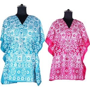 Robe musulmane sans manches Kaftan court de haute qualité Vêtements pour femmes Caftan court Nice Lady Dress Best Hand Block Print Dress - Product Image 1