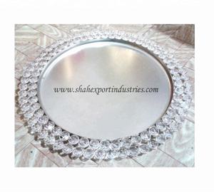 Plaque de charge peinte à la main en acier inoxydable argenté avec 118 perles de cristal acrylique Événements de camping - Product Image 2