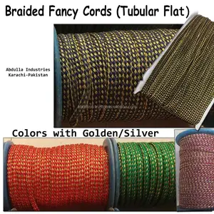 Extravagante Corte cor Do Laço com cordão de Ouro cor Metálica fita cabo de cabo Zari para Vestuário Vestuário