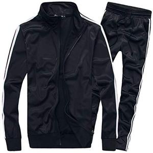 ชุดวอร์มสีดำสำหรับผู้ชายผู้หญิงชุดวอร์มสำหรับเล่นกีฬา - Product Image 1