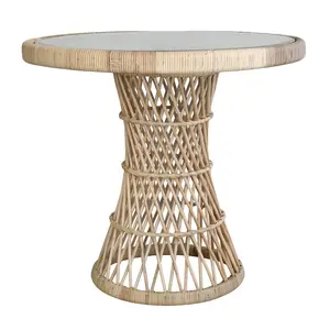 Purbalingga – Table d'appoint traditionnelle en rotin et osier, mobilier de luxe pour la maison, l'hôtel, ensemble traditionnel 5 étoiles