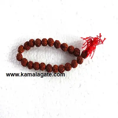 Rudraksh Natural Beads Power Stone Pulseras cuentas naturales pulseras religiosas pulsera curativa