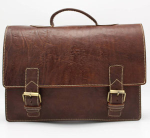 Bolso de Cuero Hecho a Mano de Diseño Tradicional Marroquí, Estilo Marroquí - Product Image 1