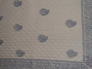 Balajee BLQ-5 100% Organic Handmade <b>Indian</b> Cotton Block Print <b>Quilt</b> Elegant Soft Grey Twin Size for Adults for Home or Hotels - Product Image 4