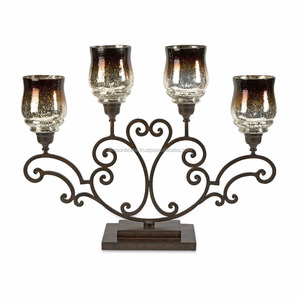 Portavelas de Metal, candelabros de hierro forjado/candelabro, decoración de boda ligera - Product Image 3