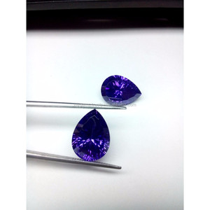 12*16mm Pear Concave Cut Cubic Zirconia Gemstone - Product Image 3