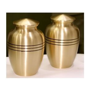 Classique nouveau adulte mémorial métal laiton/aluminium urnes Style américain/européen Couple coeurs cendres crémation stockage pour funérailles - Product Image 3