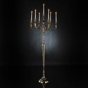 Stylish Design 9 Arms Aluminum Floor Candelabra Silver Plated Handmade Traditional for Wedding Christmas & Home Decor <b>Tall</b> - Product Image 4