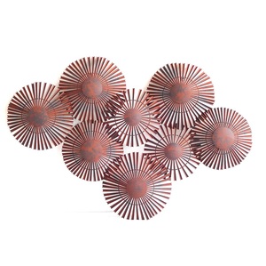 Plateaux ronds en cuivre antique, décoratifs, 1 pièce, Art mural en métal pour décoration de maison, hôtel, Restaurant, offre spéciale - Product Image 1