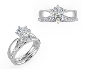 Anillo de compromiso de diamante solitario para mujer Envío gratis en pedidos superiores a $2000 El cliente tiene aranceles e impuestos de importación - Product Image 1