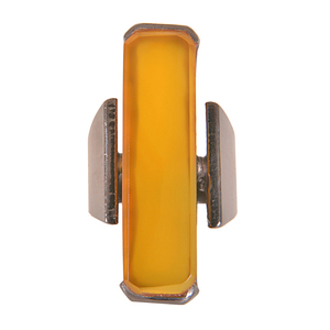 Precio de fabricación directa para el anillo de piedras preciosas de Calcedonia amarilla de estilo clásico para hombres Venta caliente para bodas y fiestas - Product Image 1