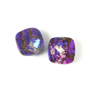 Natural púrpura Mohave turquesa 10x10mm forma de cojín Premium piedras preciosas sueltas - Product Image 2