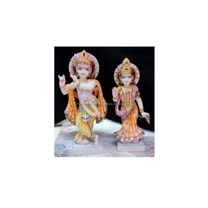 Estatua decorativa de mármol Radha Krishna - Product Image 1