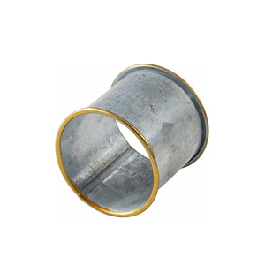 Servilletero vintage galvanizado para eventos de boda, servilletero de metal con bordes dorados - Product Image 1