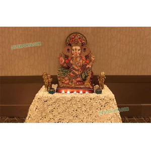Ganesha-estatua de fibra de Ganesha, decoración de entrada de boda india, fabricante de decoración de boda - Product Image 1