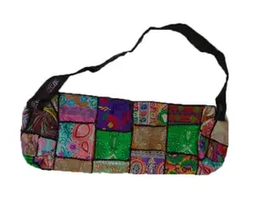 Yoga Mat Ethnic Indian Cotton Handmade Shoulder Carrier Strap bag