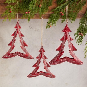 Etiquetado privado Adornos de Navidad Árbol de Navidad pintado a mano de alta calidad con color y tamaños personalizados - Product Image 1