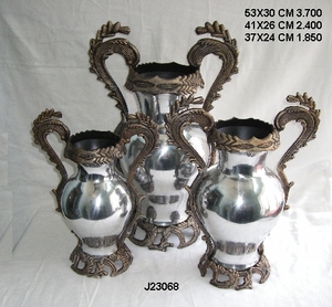 Venta caliente florero de aluminio fundido estilo Bambú en pulido de espejo y acabado de latón antiguo decoración del hogar Oficina Decoración Para sala de estar - Product Image 3