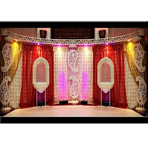 Indian Wedding Carry's Paisley Stage Indian Wedding Fiber Paisley Stage Paisleys Pillars Stage Decoration Venta al por mayor Stage USA - Product Image 1