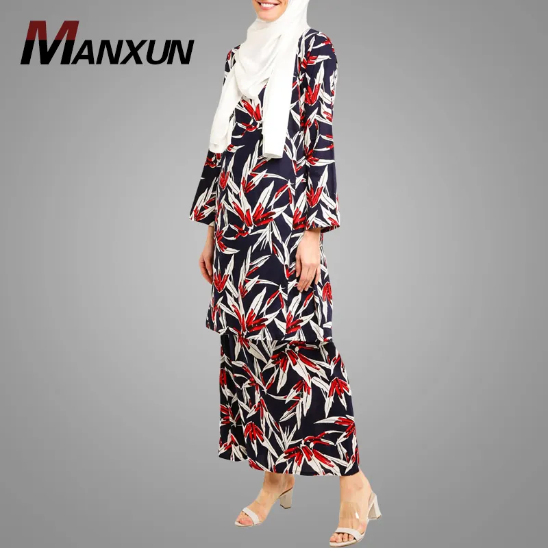 Islamic Clothing Muslim Abaya Fashion New Printing Baju Kurung Low MOQ Manufacturer