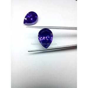 12*16mm Pear Concave Cut Cubic Zirconia Gemstone - Product Image 6