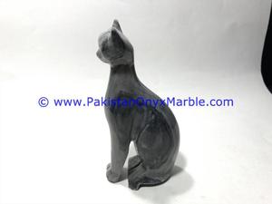 Statue de Chats en Marbre Sculpté à la Main Grossiste Fournisseur de Sculpture d'Animal en Pierre Naturelle Figurine de Chat Polie pour la Décoration - Product Image 6