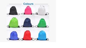 Mochila de nailon plegable con estampado personalizado, promocional y reutilizable a granel - Product Image 3