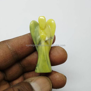 Ágata serpentina Ángel curvo Ángel de bolsillo para meditación - Product Image 1