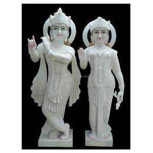 Statue debout de Radha Krishna Ji en marbre - Product Image 1
