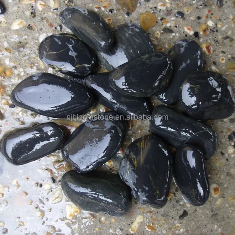 Peyzaj kaya taş üreticisi Mini siyah meksika Beach çakıl