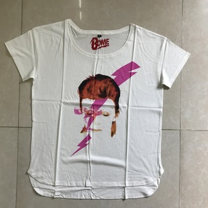 เสื้อยืดแขนสั้นสำหรับผู้หญิงเสื้อยืด100% ผ้าถักนิตติ้งระบายอากาศได้ดีพิมพ์ลายสไตล์ฮิปฮอป - Product Image 1