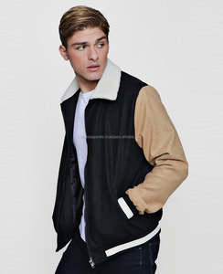 แจ็กเก็ตเบสบอลขนสัตว์มหาวิทยาลัยทำจากผ้าฝ้ายระบายอากาศได้ดีดีไซน์ยอดนิยมงานตามสั่ง - Product Image 4