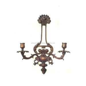 Candle Holder 2 Arm Brass <b>Wall</b> <b>Sconce</b> - Product Image 1